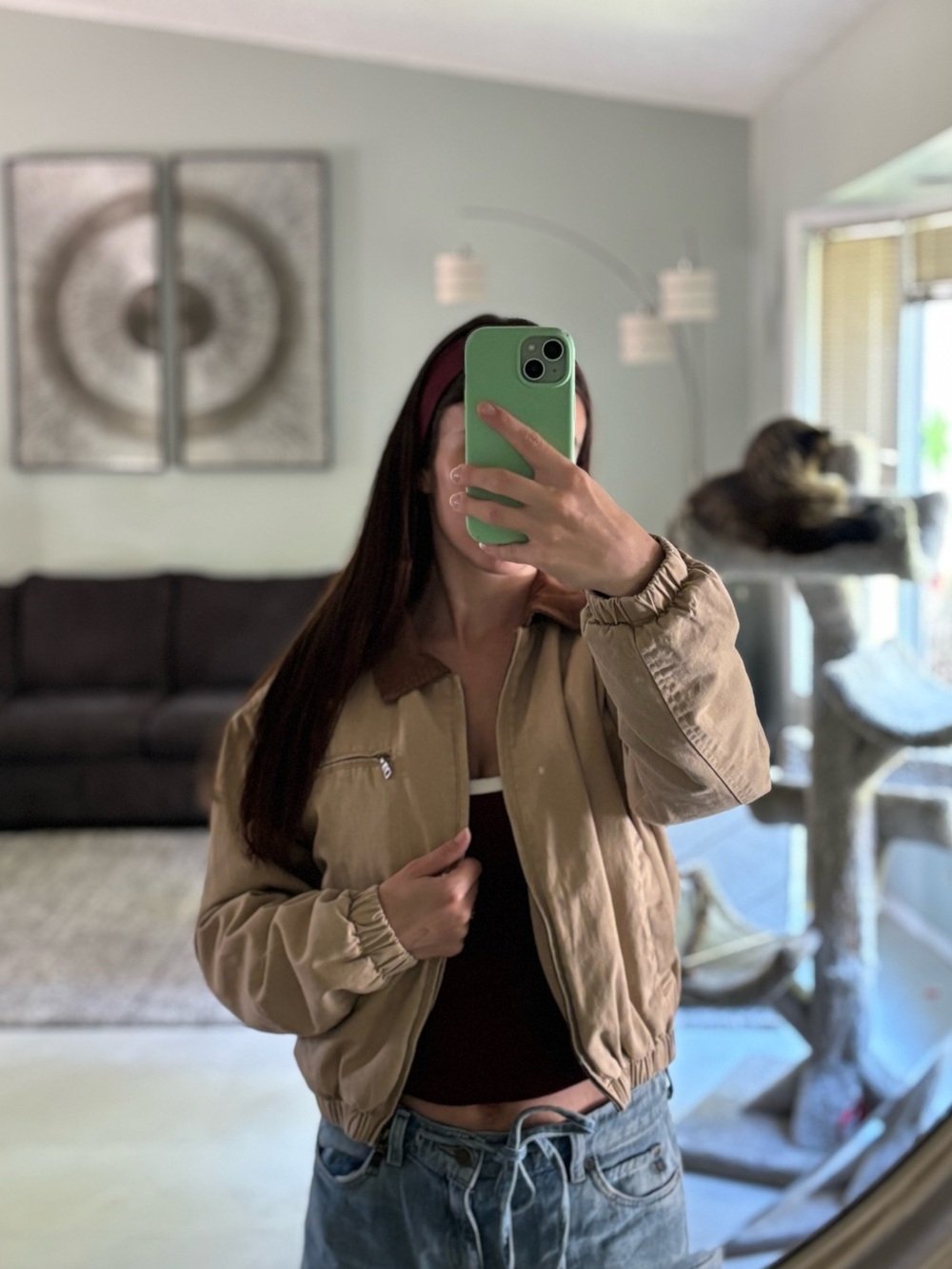 Steve Madden cropped fall bomber jacket